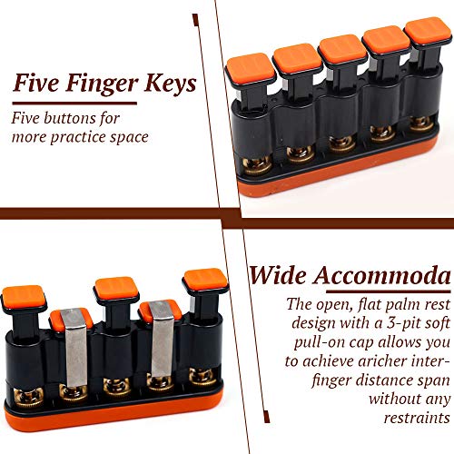 Finger Strengthener,Guitar Beginner Exercier,Finger trainer,Hand Grip Strength Trainer for Athletes,Musicians & Physical Therapy - Thumbnail 3