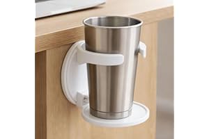 1Pcs Portable Round Cup Holder Self-Adhesive Wall-Mounted Foldable Insulated Cup Beverage Bottle Rack Space-Saving,9.5x10cm (