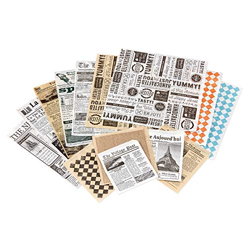 G.E.T. 4-TD1900 12" x 12" White Food-Safe Dublin Newsprint Liner, Food Basket Liner, Deli Wrap, Clipper Mill (Pack of 1000)