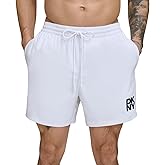 DKNY Mens Stretch Quick Dry Volley UPF 40+ Protection Swim Trunk