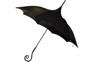 GOTHIC REBEL Fully Automatic Open Dark Wing Gothic Umbrella With Choice Of Handle | Victorian-Inspired Pagoda Design | Waterproof & UV Protection