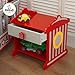 KidKraft Wooden Fire Hydrant Side Table with Drawer and Shelf, Children's Furniture Nightstand - Red, Gift for Ages 3+