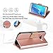 Arae Galaxy J7 Wallet Case with Kickstand and Flip Cover, Rosegold