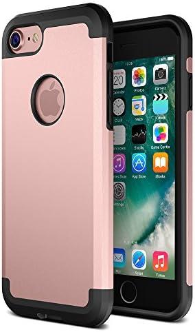 iPhone 7 Case, UNU [UShield Series] Ultra Protective Case for Apple iPhone 7 (2016) 4.7 inch Dual Layer + Shock-Absorbing Hard Bumper Cover (NOT Compatible with iPhone 6/6s) - Rose Gold/Black