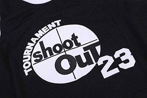 AFLGO Birdie 23 Tournament Shoot Out Birdmen Basketball Jersey Include Set Wristbands S-XXL (Black, L/50) - Thumbnail 2