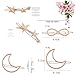 Adecco LLC 8pcs Minimalist Dainty Rose Gold Hollow Geometric Metal Hairpin Hair Clip Clamps,Circle, Triangle and Moon etc (rose gold 8pc)