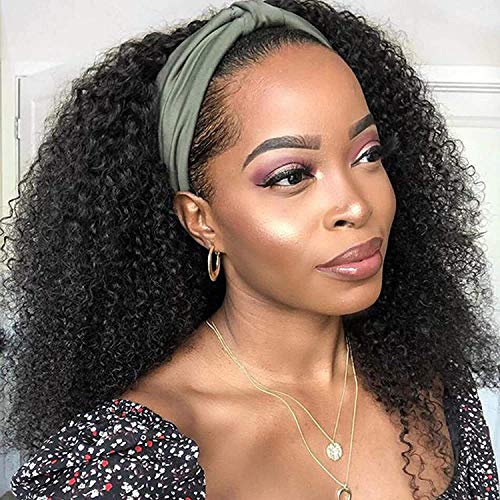 UNice Fashion Afro Kinky Curly Half Wigs Human Hair for Black Women