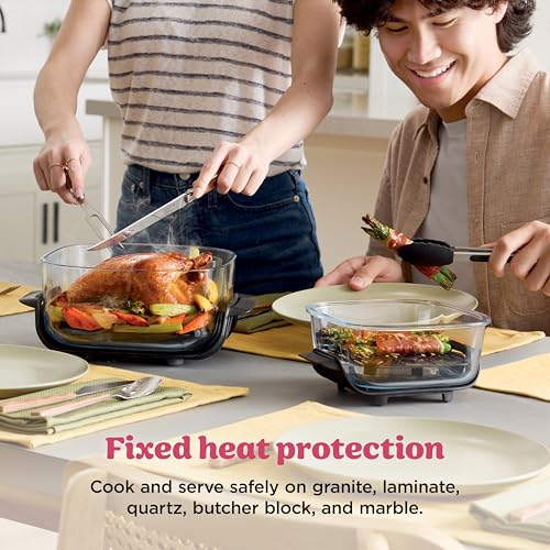 Ninjas | Freidora de aire | Sistema de cocción portátil Crispi 4 en 1 | Recipientes de vidrio de 4 cuartos y 6 tazas, platos para verduras y tapas de almacenamiento incluidos | Apto para microondas, congelador y lavavajillas | Cereza triturada | FN101DR Ninjas | Freidora de aire | Sistema de cocción portátil Crispi 4 en 1 | Recipientes de vidrio de 4 cuartos y 6 tazas, platos para verduras y tapas de almacenamiento incluidos | Apto para microondas, congelador y lavavajillas | Cereza triturada | FN101DR