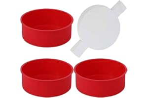 6 Inch Round Cake Pan 3 Pack Silicone Molds with 100 Pieces Parchment Paper Gateau Baking Pop Maker Mold Nonstick for Smash C