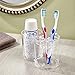 STORi Clear Plastic 5-Slot Holder for Toothbrushes or Makeup Brushes