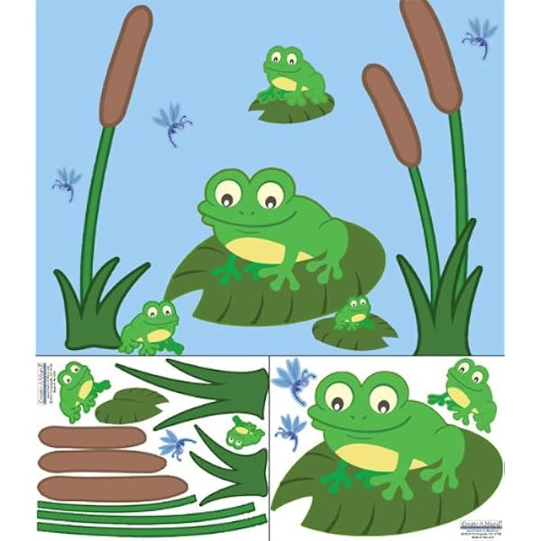 Custom frog decor for baby room Amazon Com Create A Mural Cute Frog Decals Wall Stickers Perfect For Nursery Baby Room Preschool Etc