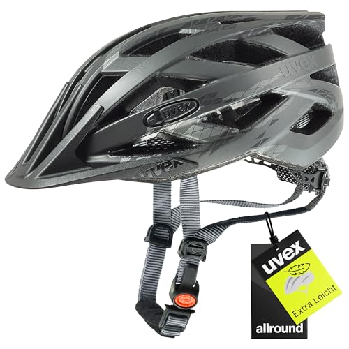 uvex i-vo cc Fahrradhelm, Black-Smoke matt, 52-57 cm