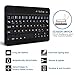 Universal 8 inch Tablet Keyboard Case, 【DETUOSI】 Wireless Bluetooth Removable Keyboard + Folio PU Leather Cover + Stand, Travel Portable Leather Sleeve for iOS/Android/Windows 8.0'' Tablet，(Black)