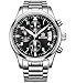SONGDU Mens Date Military Multifunction Chronograph Watches Black Stainless Steel Luminous Numeral