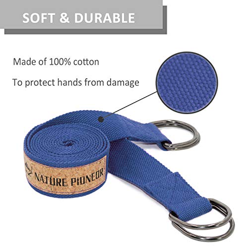 NATURE PIONEOR 8 FEET Combined 2 IN 1 Yoga Mat Strap and Yoga Strap for