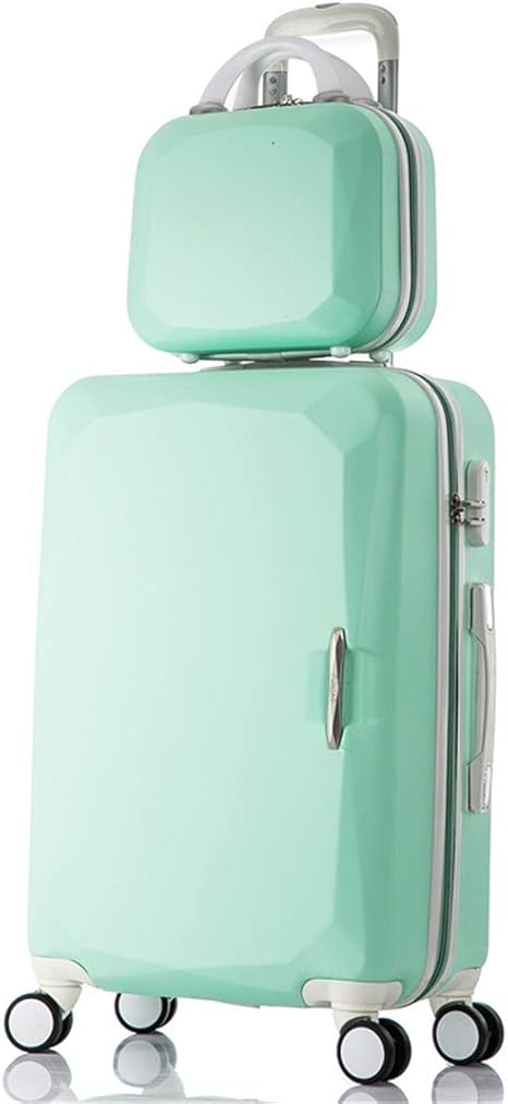 mint green suitcase