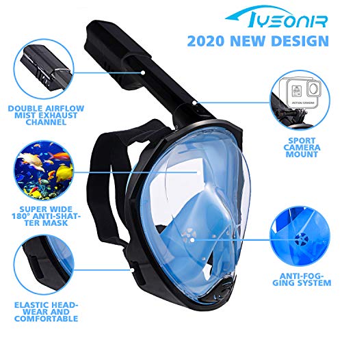 Foldable Full face Snorkeling mask with New Safety Breathing System