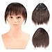 BEAUTY PLUS Clip in Bangs Real Human Hairpieces for Beauty Ladies (2# Dark Brown)