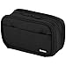 LIHIT LAB Large Capacity Triple Zipper Pencil Case For School Office College, Big Capacity 8 Compartments Pencil Bag Holder Adults Teen Boys Girls, Travel Cosmetics Storage, Jet Black (A7556-124)