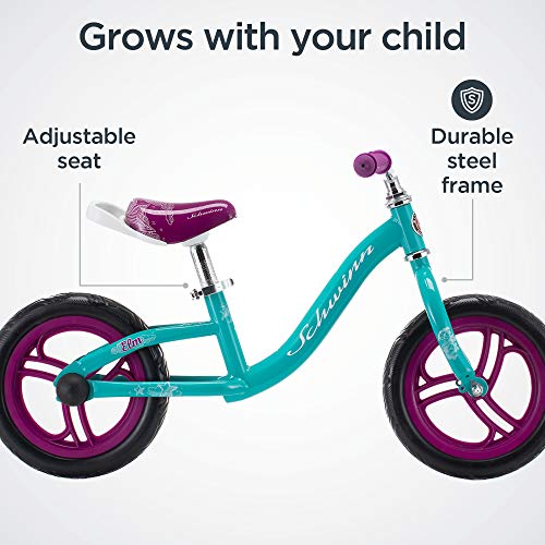 Schwinn Elm Girls Bike for Toddlers and Kids, 12Inch Balance Bike