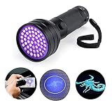 NVTED UV Ultraviolet Flashlight Blacklight, 51 LED 395 nM Handheld Portable Black light Pet Urine and Stain Detector Flashlights