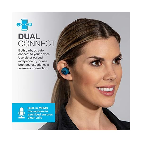 JLab-Audio-Go-Air-True-Wireless-Earbuds-Bluetooth-Wireless-Headphones-and-USB-Charging-Case-with-Dual-Connect-Custom-EQ3-Sound-and-Smallest-Fit-Ever-Navy JLab Go Air Wireless Earphones, True Wireless Ear Buds with USB Charging Case, Bluetooth Earbuds with Dual Connect and…