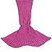 AmyHomie Mermaid Tail Blanket for Adults, Crochet Mermaid Blanket for Women Soft All Seasons Sleeping Blankets Gift for Teen Girls (ScalePink, Adults)