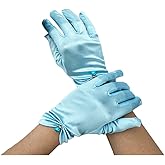 bmactosh Satin Wedding Dress for Women Opera Party 1920s Gloves Wrist Length Gloves