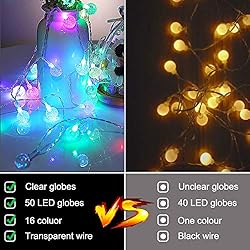 Metaku Outdoor String Lights Battery Operated