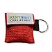 KONMED 50 Pieces CPR Face Shield CPR Mask Keychain with One-way Valve for First Aid or AED Training