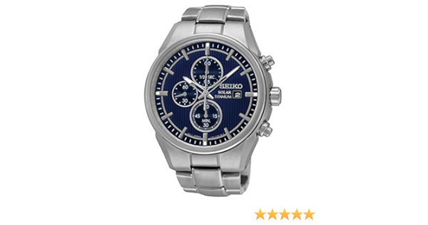 Amazon.com: Reloj Seiko Solar Ssc365p1 Hombre Azul : Seiko: Ropa, Zapatos y  Joyería