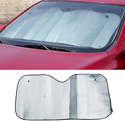 Car Windshields Visor Sun Shade 51.18 x 23.62inches Vehicle Front Window Sunshade Sun Screen UV Protector Windscreen Cover with 2Pcs Suction Cup