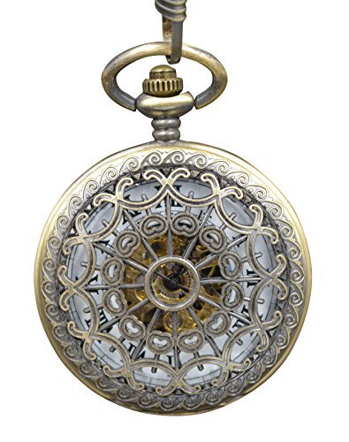 Shoppewatch pocket watch steampunk mechanical skeleton dial half …