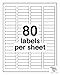 BESTeck White Laser Inkjet 1.75"x0.5" Return Address Mailing FBA Labels 80-UP 80 Labels Per Sheet (100 Sheets) primary