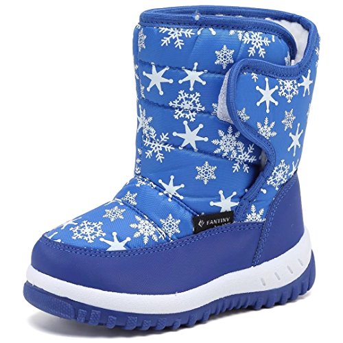 CIOR Winter Snow Boots for Boy and Girl Outdoor Waterproof with Fur Lined(Toddler/Little Kids)