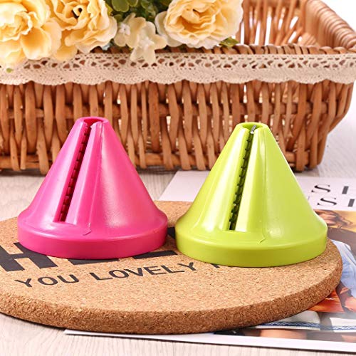 Zhuygba 2Pcs Multi-function Kitchen Cutter Tool -Cucumber Carrot Spiral Shred Slicer Root Vegetables,Stainless Steel Spiral Twist Knife, Creative Cold Dish Knife Utensils gourmet tools(Green/Rose Red) - Thumbnail 6