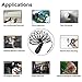 CLY USB Endoscope Waterproof Borescope Type-C Snake Inspection Camera 2.0 MP with 8 Adjustable LED Lights for Android Phone Tablet Device PC Laptop (Black)