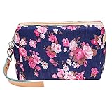 Washable And Durable, Navy Blue Nylon Beauty And Make Up Cosmetics Pouch / Bag / Case for Makeup Utensils And Toiletries By VAGA