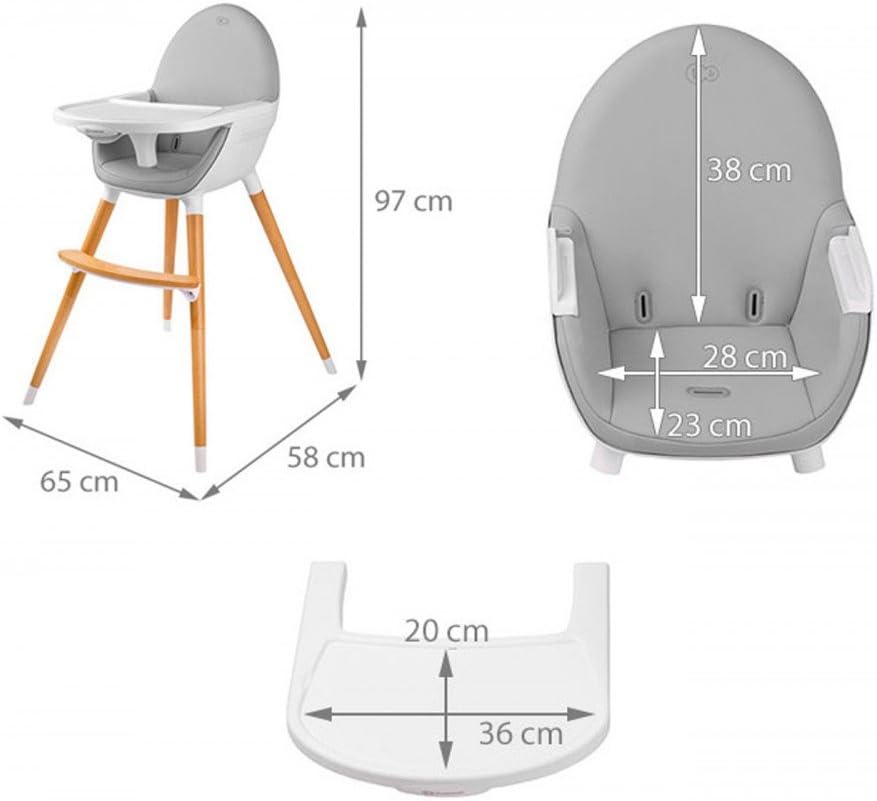 Fini Chaise Haute Bebe 2en1 Style Scandinave Nordique Blanc Amazon Fr Cuisine Maison