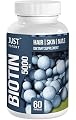 Biotin (Vitamin B7) Supplement by Just Potent :: 5,000 MCG :: Hair :: Skin :: Nails :: 60 Capsules