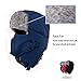 ayamaya Winter Trapper Hat with Face Cover/Ear Flap/Chin Strap/Faux Fur, Ushanka Russian Style Windproof Cover Trooper Hat for Men/Women (Blue, Adult (21-24 INES))