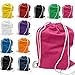 TBF 12 Pack Bulk Cotton Canvas Drawstring Backpack Bags (14