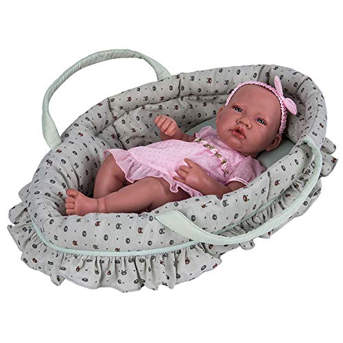 Rakki Dolli Soft Doll Carry Cot Set for 18 Inch Baby Doll, Sweet Dreams