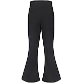 Spring&Gege Girls Ribbed Bell Bottoms Fall Flare Leggings Pants (5-12 Years)