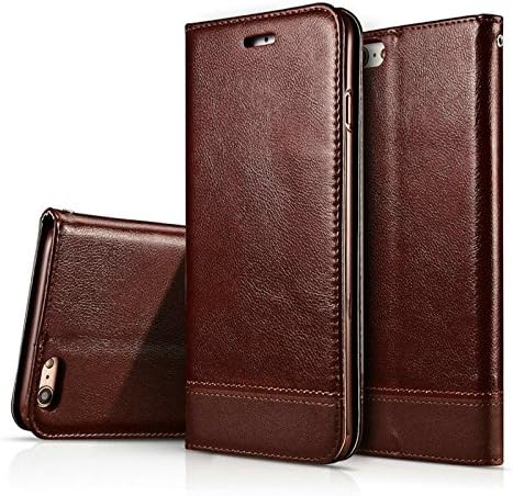 iPhone6Plus/6SPlus Case, Gkin Premium PU Leather [Wallet Kickstand] Case All-Powerful Cover for Apple iPhone 6Plus/6SPlus(Brown)