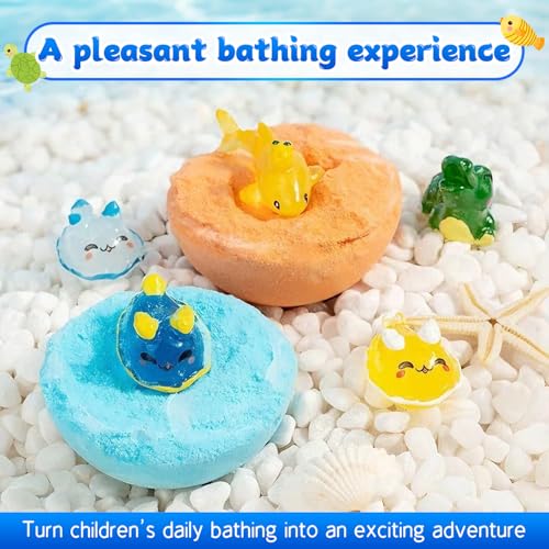 Bath Bombs for Kids with Surprise Toy - Pack of 12 Sea Bath Balls, Natural and Organic, Birthday, Children's Day and Children's Gift