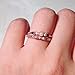 Excelsia 'Fleur de Lis' 14K Gold-Plated (Rose/White/Yellow) Dainty CZ Ring with Simulated Pearl