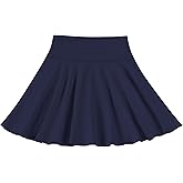 Kionio Toddler Baby Girl Skirts Flared Girls Mini Skorts Stretch Tennis Skater Uniform Athletic Skirts with Shorts Pockets
