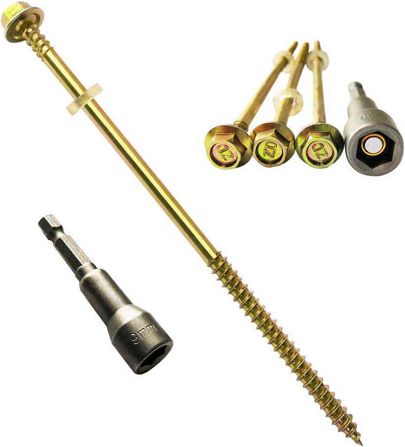 Viti Autofilettanti Testa Esagonale Zincate &ndash; M6 M8 M10 M12 &ndash; Per Legno &ndash; Made In Cina