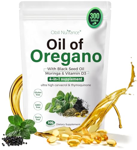 Oil of Oregano with Black Seed Oil, Moringa & Vitamin D3